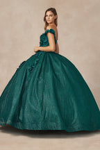 Floral Embroidered Tulle Sweetheart Long Quinceanera Dress JT1433