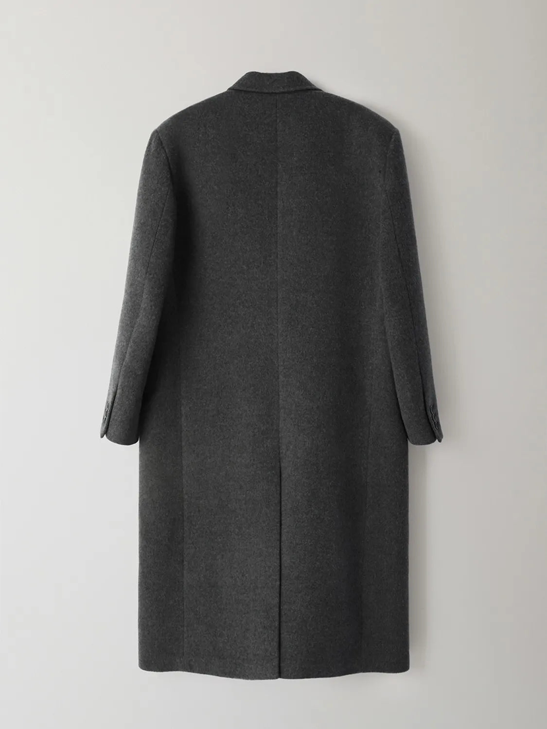 Luźny długi płaszcz z grubej wełny