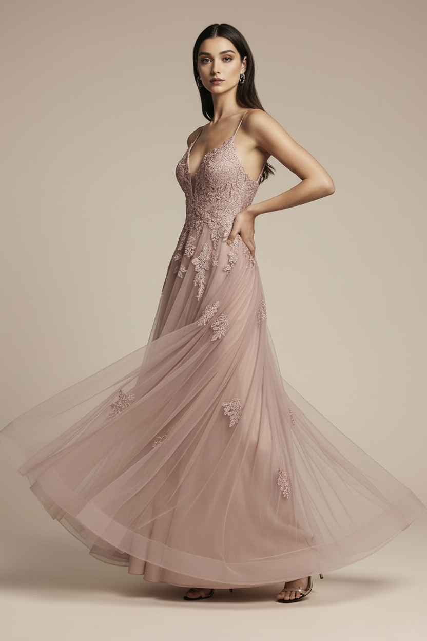 Sukienka tiulowa MAXI typu księżniczka na wesele