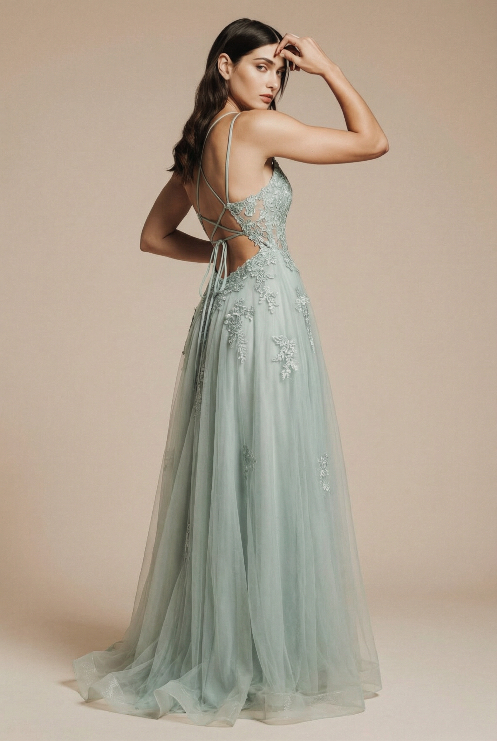 Sukienka tiulowa MAXI typu księżniczka na wesele