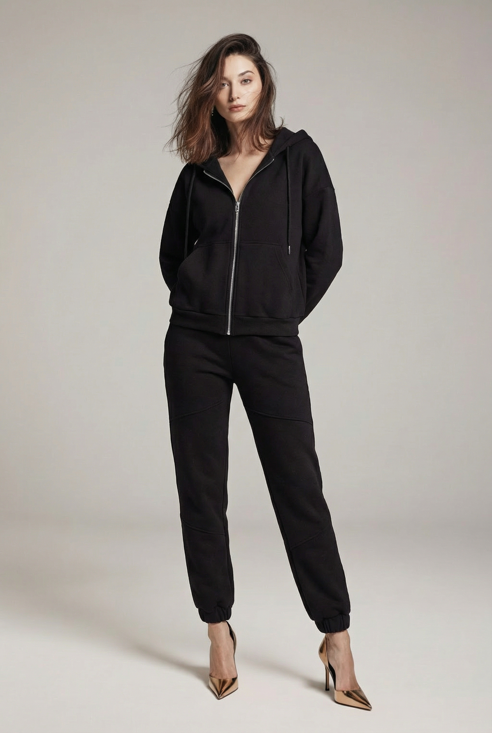 Luźne spodnie dresowe sportowe