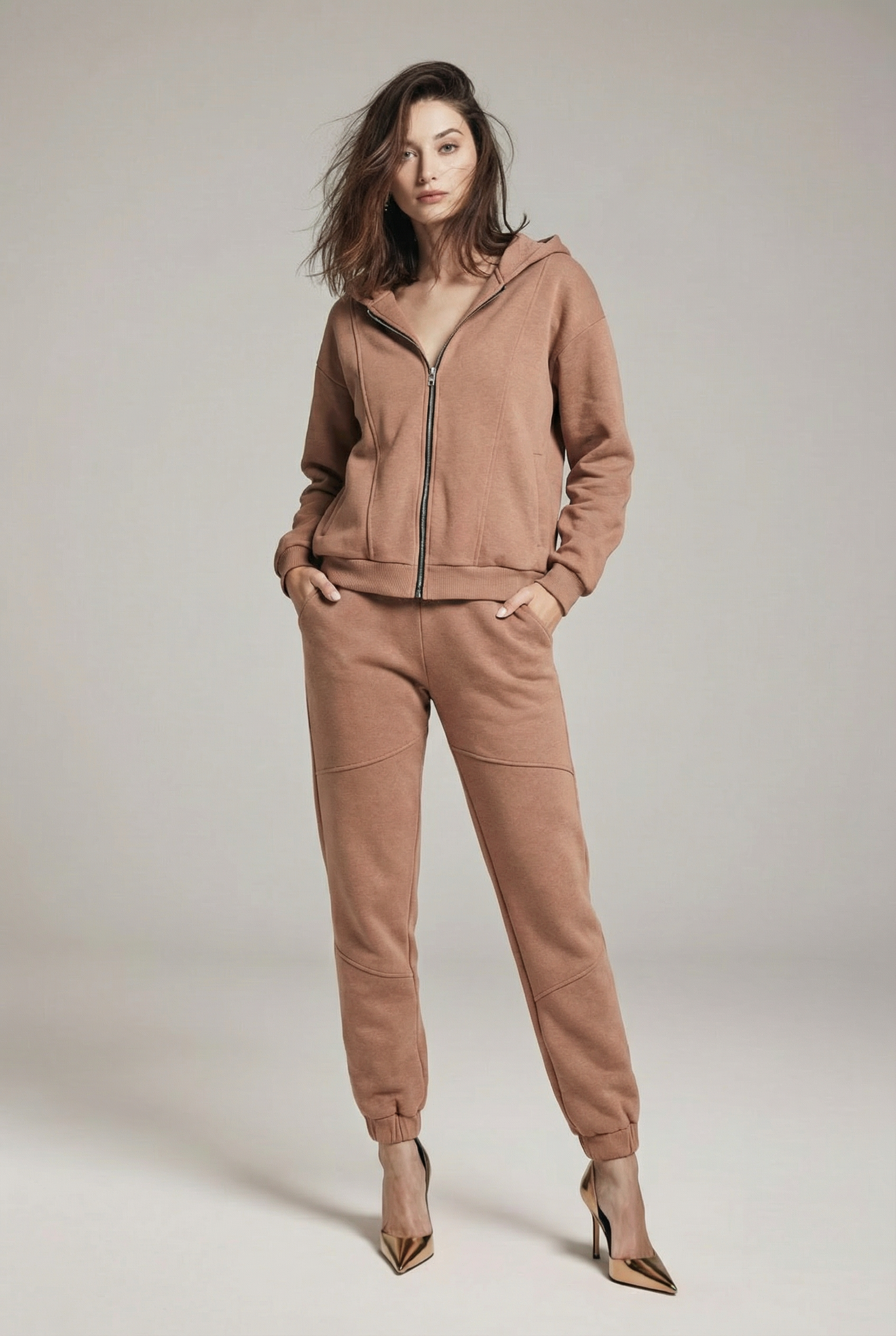 Luźne spodnie dresowe sportowe