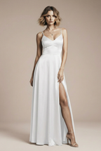 Plisowana swobodna sukienka na ramiączkach