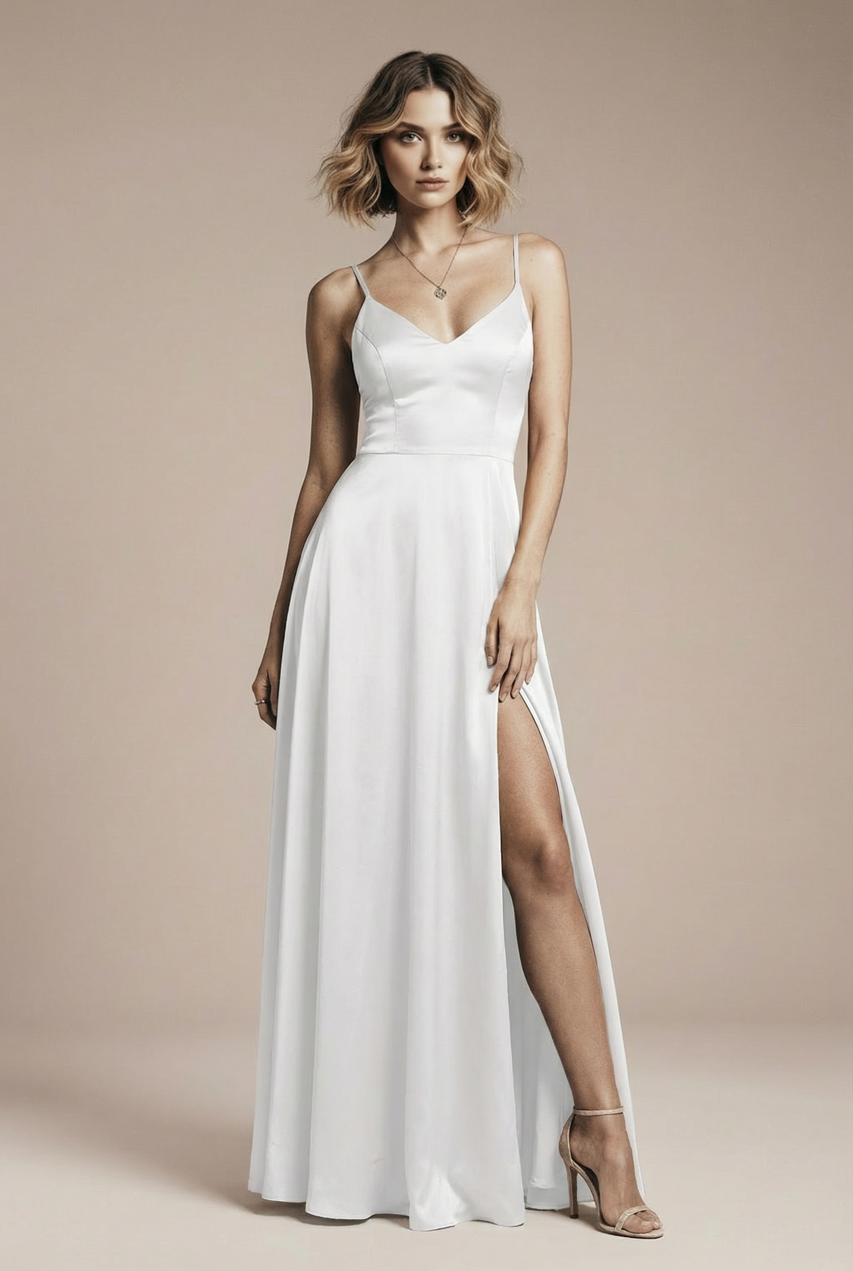 Plisowana swobodna sukienka na ramiączkach