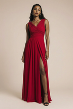 Senat Cut Burgundy Prom Dress 2026