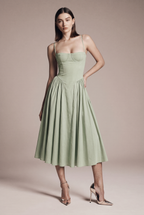 MIDI spaghetti strap dress