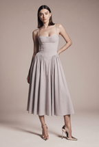 MIDI spaghetti strap dress