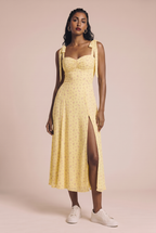 Floral MIDI dress with a slit