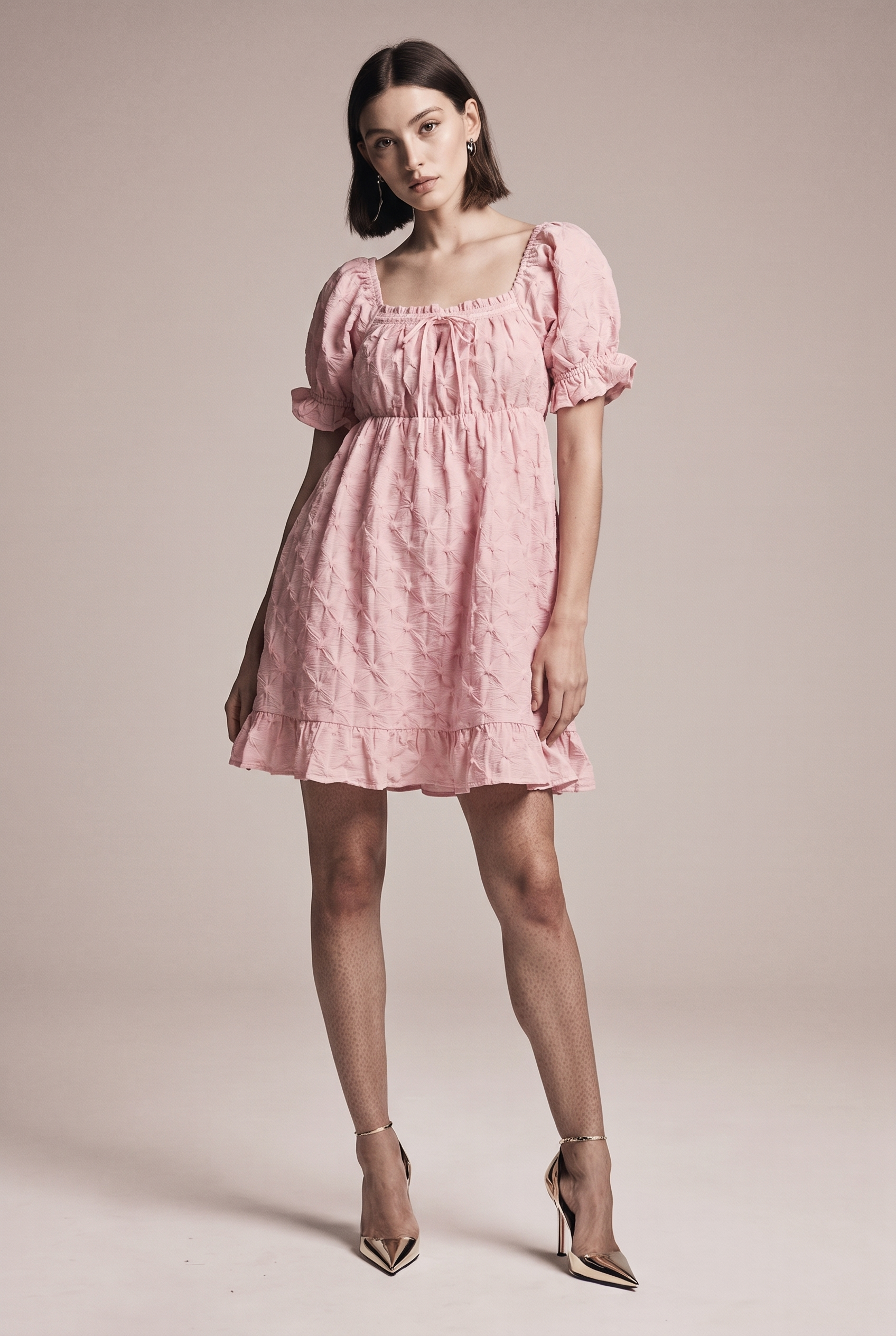 MINI dress with ruching on the bust
