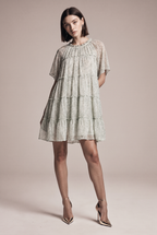 MINI dress with a delicate floral pattern