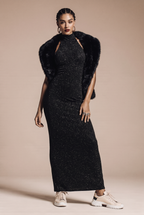 Sleeveless sequin maxi dress