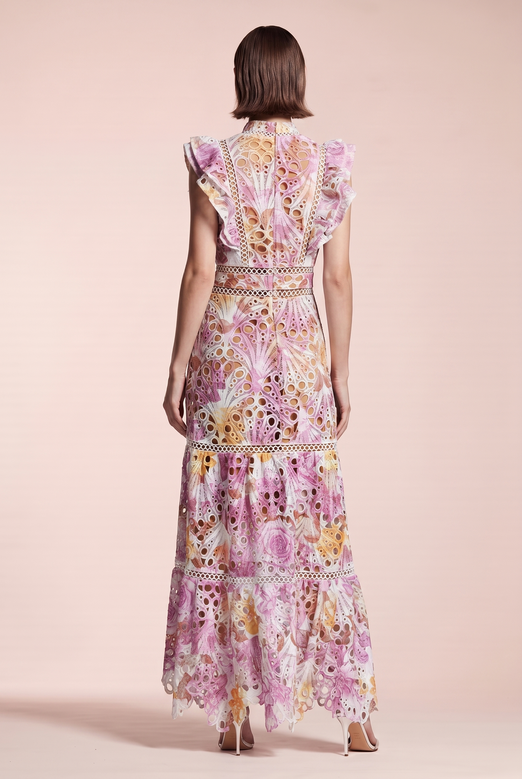 Floral Lace Detail Maxi Dress