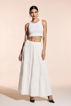 Summer long skirt with ruffles