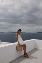 V-neck mini dress for summer