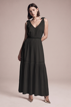 MAXI dress with V-neck for summer