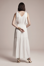 MAXI dress with V-neck for summer