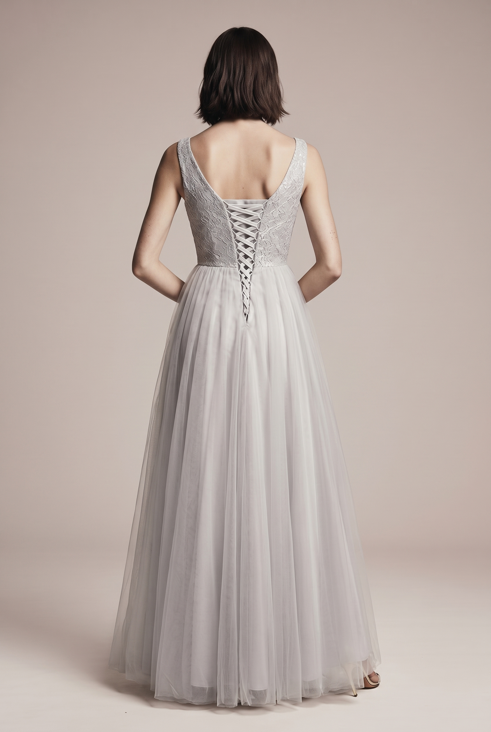 MAXI solid color evening dress