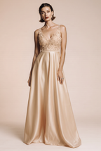 Fanny Beige Bridesmaid Dress
