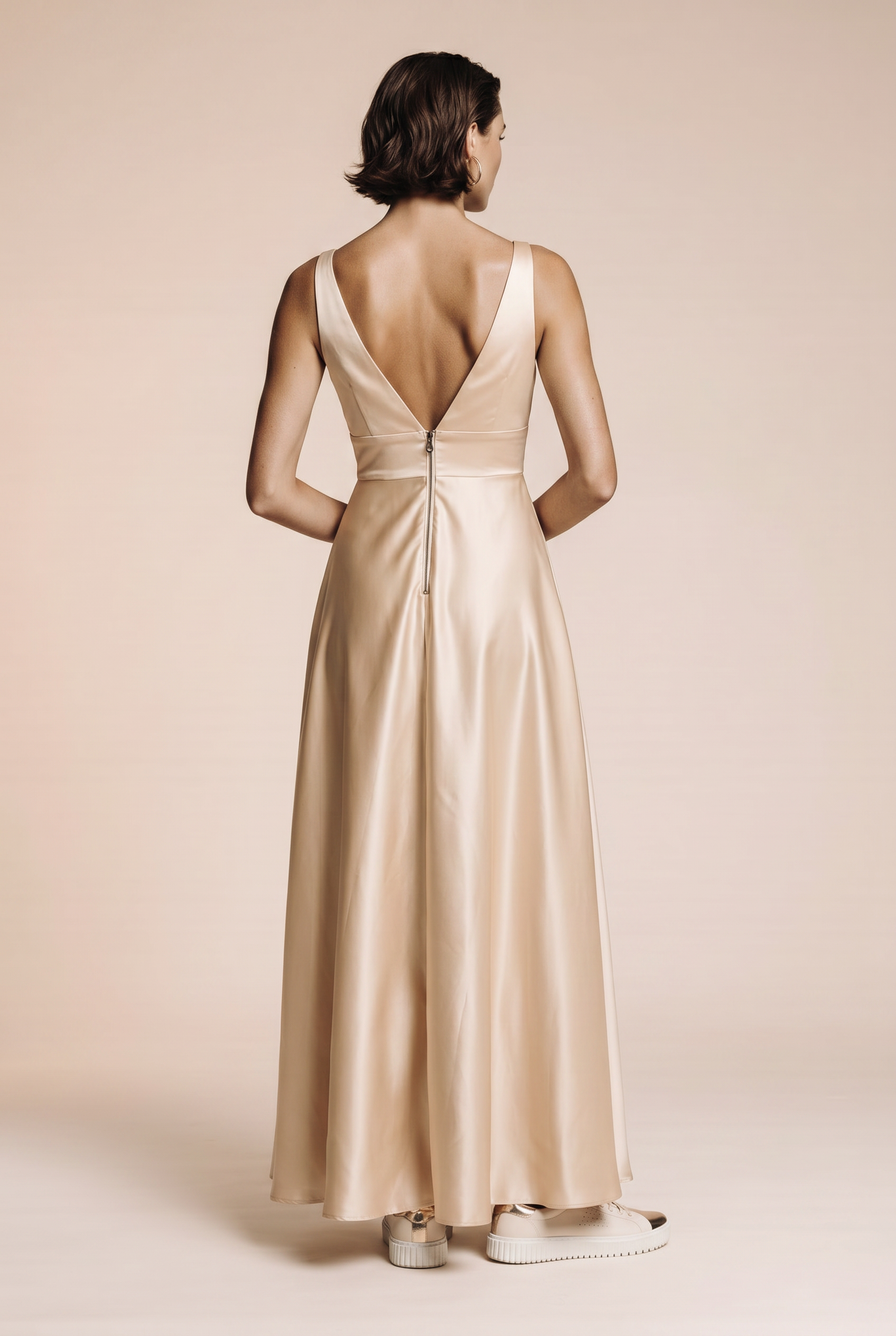 Fanny Beige Bridesmaid Dress