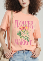 FLOWER MARKET Graphic Crewneck T Shirt