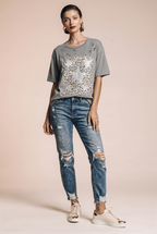 Vintage leopard graphic t-shirt