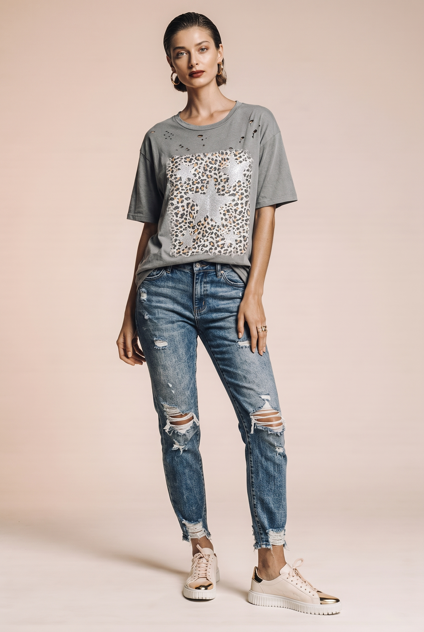 Vintage leopard graphic t-shirt
