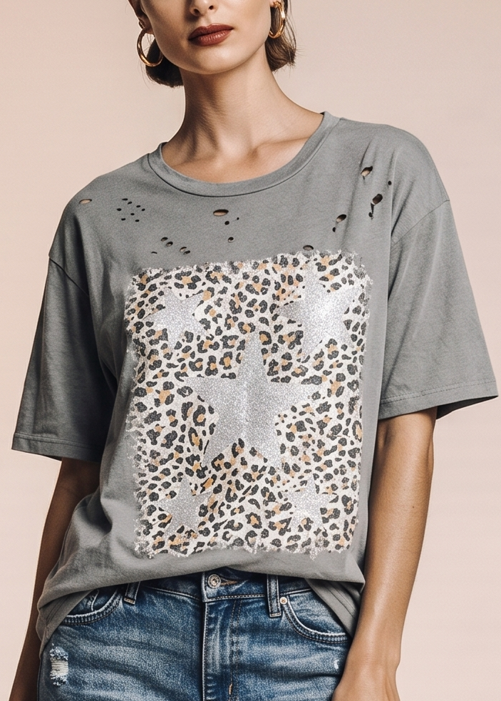 Vintage leopard graphic t-shirt