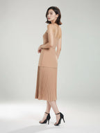 Plisowana sukienka na ramiączkach