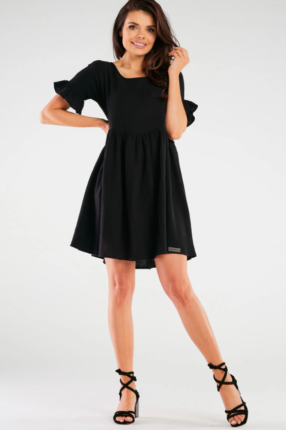 Wiosenna sukienka MINI z falbanami