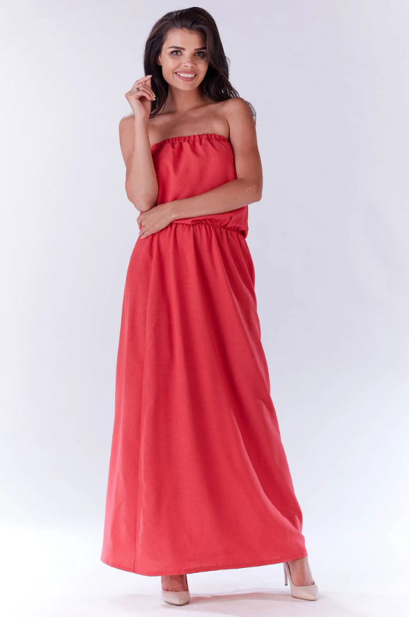 Wiosenna sukienka bez ramiączek