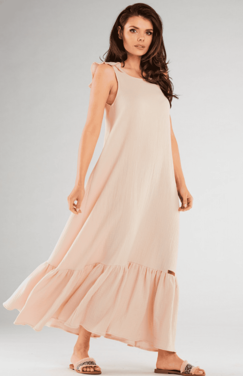 Wiosenna sukienka MAXI na ramiączkach