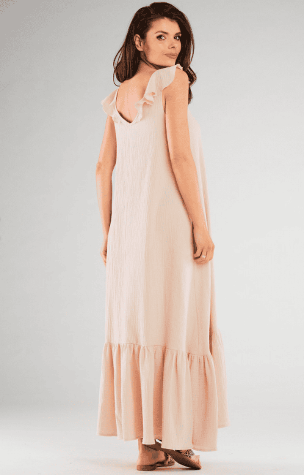 Wiosenna sukienka MAXI na ramiączkach