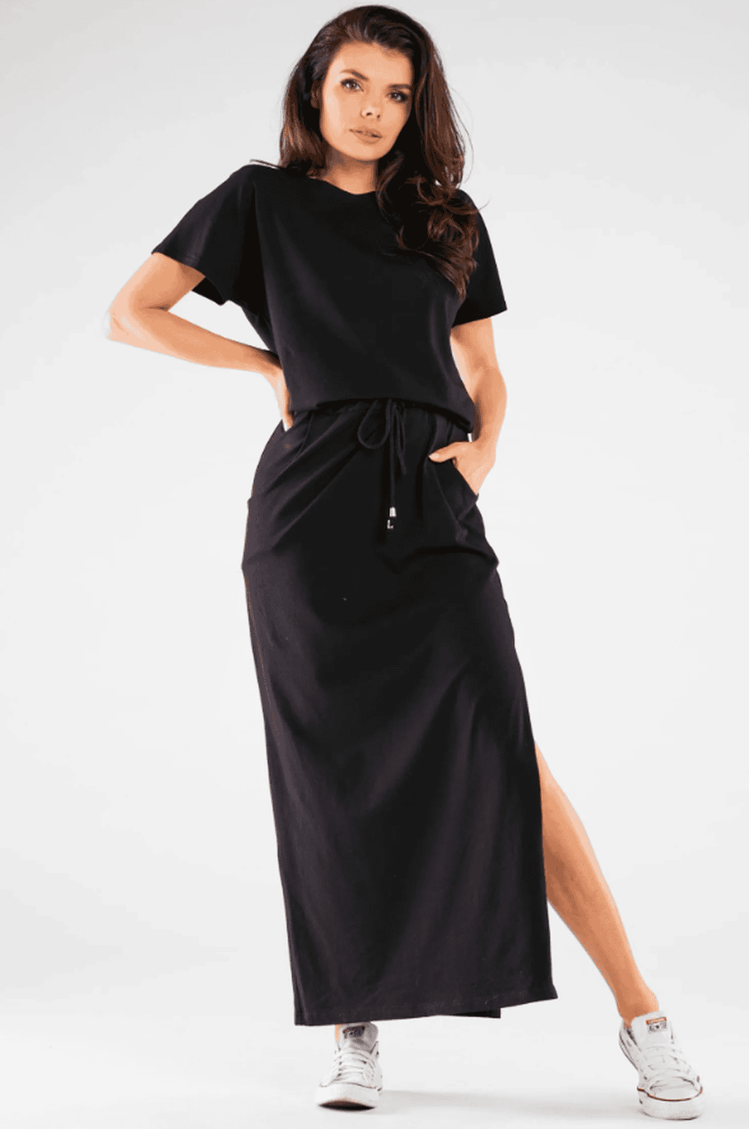 Sukienka MAXI z rozcięciem na nodze