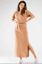 MAXI dress with a slit on the leg