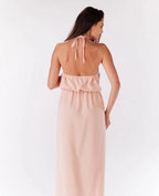 Wiosenna pastelowa luźna sukienka MAXI