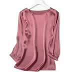 Jedwabna wyjściowa koszulka z połyskiem