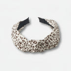 Opaska na głowę z wiązaniem w stylu francuskim panterka