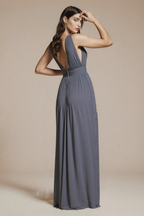 Wyjściowa sukienka MAXI z dekoltem w serek