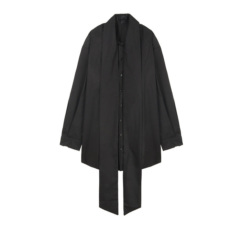 Stylowa bawełniana koszula z kokardą