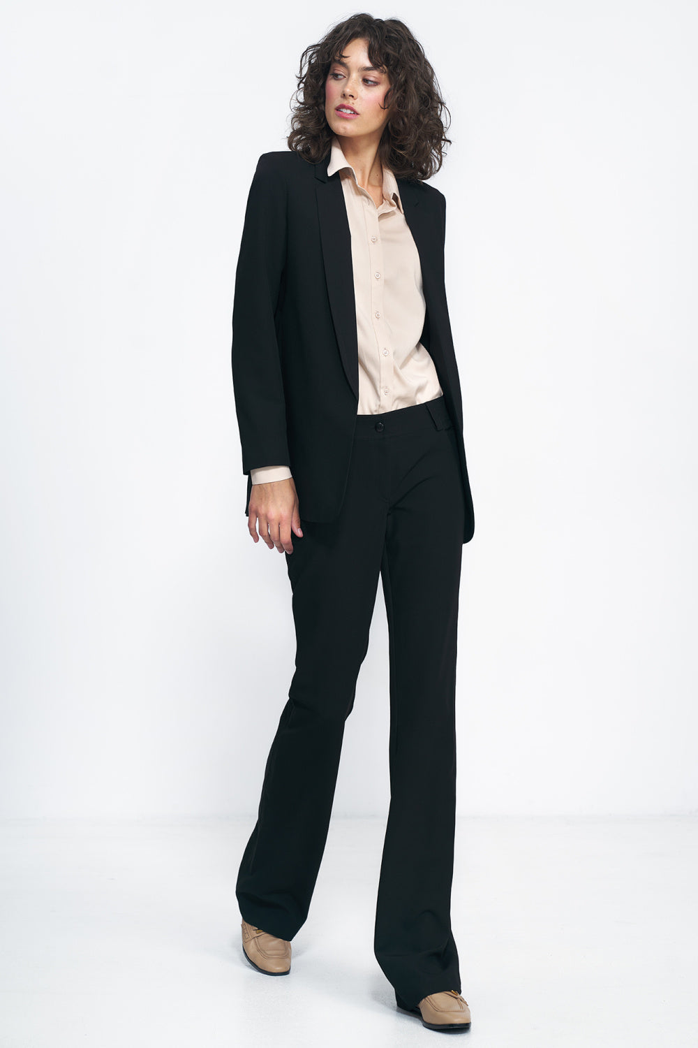 Classic black open blazer Z74 Black - Nife
