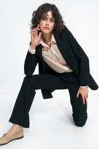Classic black open blazer Z74 Black - Nife