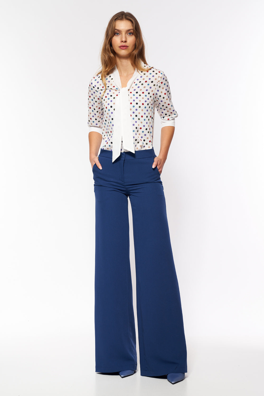 Cobalt blue palazzo trousers SD95 Cobalt - Nife