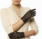 Eleganckie antypoślizgowe rękawiczki skórzane