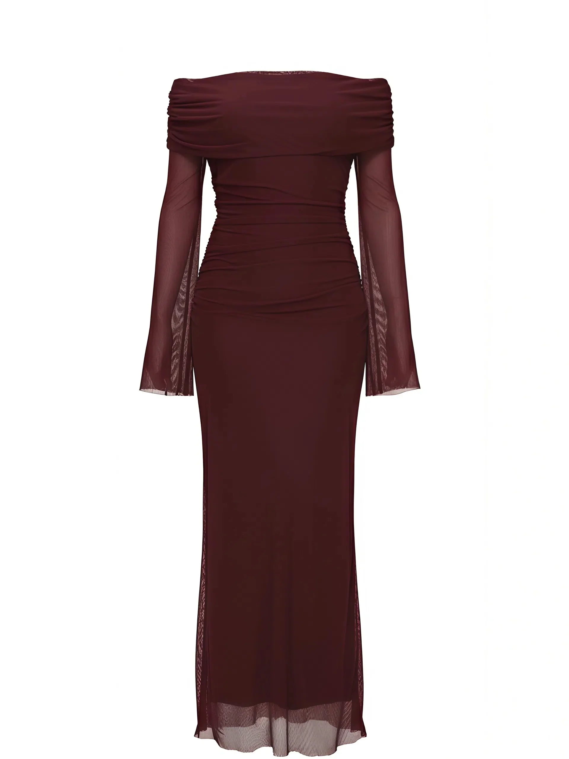 Jesienna sukienka MAXI z siateczki - Sweet Victoria