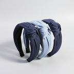 Jeansowa opaska na głowę z wiązaniem