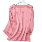 Jedwabna wyjściowa koszulka z połyskiem