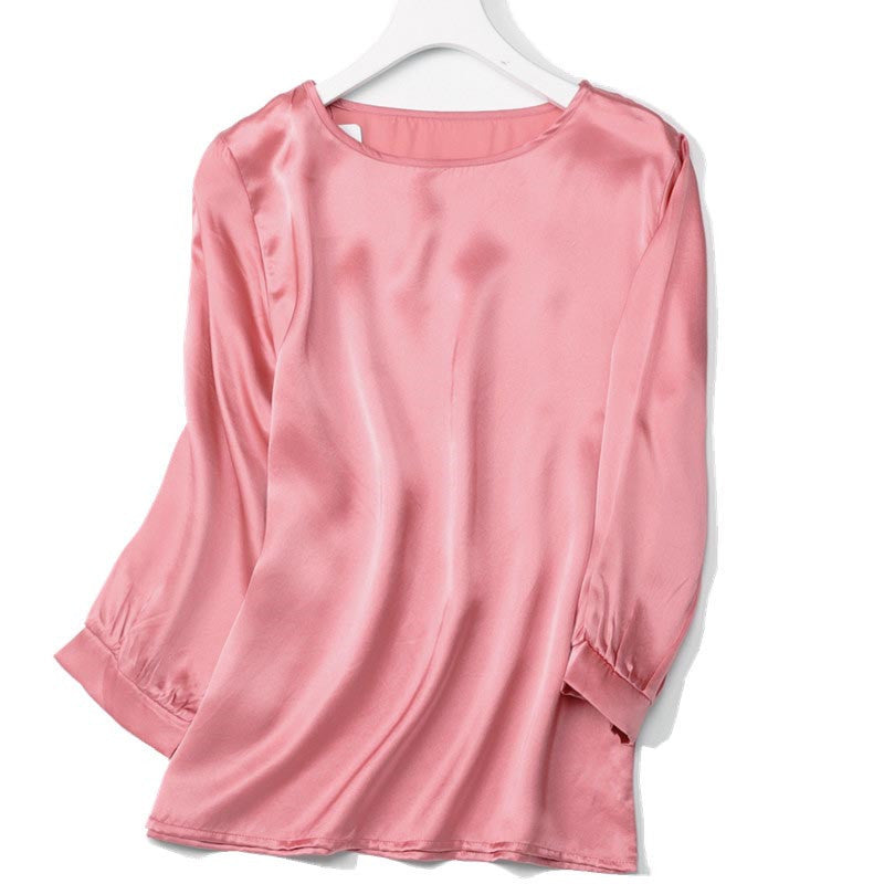 Jedwabna wyjściowa koszulka z połyskiem