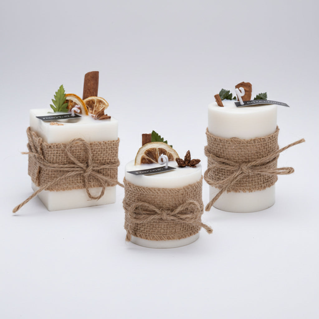 Świąteczna bezdymna świeca zapachowa