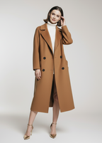 Dwurzędowy płaszcz zapinany na guziki