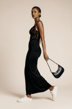 Lace MAXI dress with a V-neck